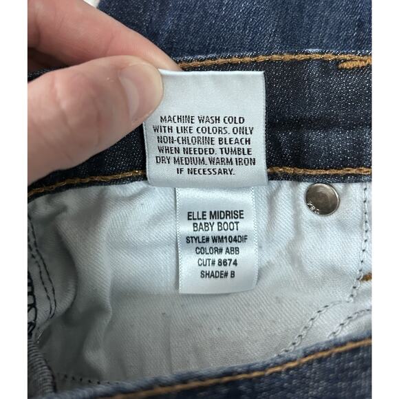 Hudson Elle Midrise Baby Boot Dark Blue Denim Jeans Women’s 26 - Picture 6 of 8